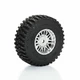 Pro-Line Racing 1028810 1:14 Flat Iron F/R Tires 12mm Hex Chrome Diablo (4)