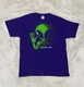 Vintage Y2K Purple Roswell NM Alien Graphic Area 51 Shirt Size Large