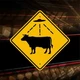 CATTLE ABDUCTION AREA  / Aluminum UFO Watching Sign - Roswell - Area 51 - Alien
