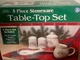 New Royal Seasons 5-Piece Stoneware Table-Top Set Snowman Christmas Sealed Box