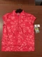 NEW PGA TOUR Womens 2 Tone Floral Cap Sleeve Top XS B139
