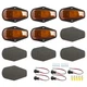 For 1980-1997 Ford Pickup Amber LED Cab Top Running Lights 5 Piece Set