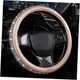 Bling Diamond Leather Steering Wheel Cover Steering Wheel Covers for Golden