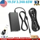 65W For Dell Inspiron 15 4.5mm Tip 19.5V 3.34A AC Adapter Charger Power Supply 