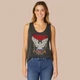 Wrangler Retro Eagle World Tour Logo Caviar Heather Racerback Tank Top Shirt