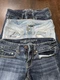 American Eagle Women's JEGGING SUPER STRETCH Blue Denim Jeans (Size 2) Lot of 3