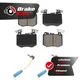 Front Ceramic Brake Pads Wear Sensor Pair Kit For 2019-2022 Mercedes-Benz GLC300