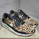 DH3042-800 Men's 9 [W 10.5] Nike Air Max 90 Golf Leopard Laser Orange/Jade Aura