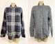 (2) Lot American Eagle Shirt XL X Large 50&rdquo; Button Casual Striped Plaid Blue