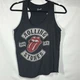 Bravado Rolling Stones Tank Top Women's M Black 1978 Tour Racerback Rock n Roll